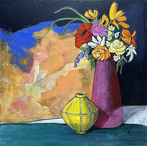 Flower still life Evening Magic von Iryna Bondar, Malerei kaufen auf Singulart