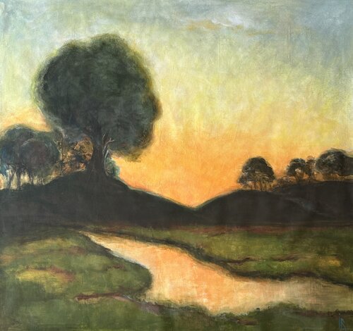Beginning to shine. Hills. von Iryna Bondar, Malerei kaufen auf Singulart