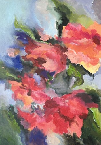 Fuchsia van Iryna Bondar, Schilderij te koop op Singulart