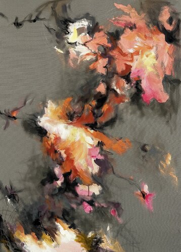 Diptych Twilight Bloom, panel 2 von Iryna Bondar, Malerei kaufen auf Singulart