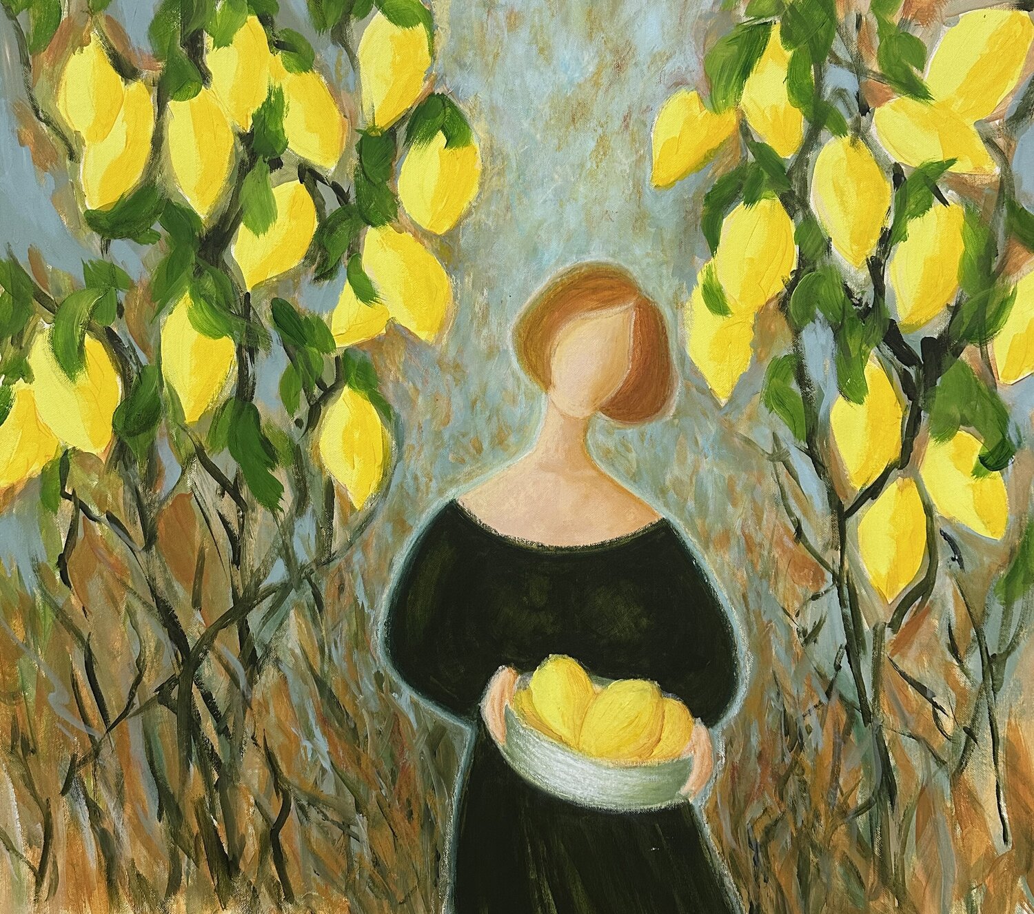 Song of the Earth. Lemons. Iryna Bondar Originalgemälde zu verkaufen