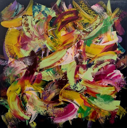 Colorful Black di Jennifer Diekmann, Pittura in vendita su Singulart