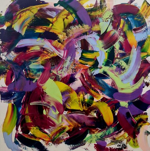 Colorful white van Jennifer Diekmann, Schilderij te koop op Singulart