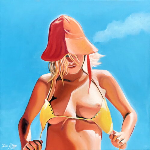 Oups, pas facile à mettre ce truc... di Joe AME, Pittura in vendita su Singulart