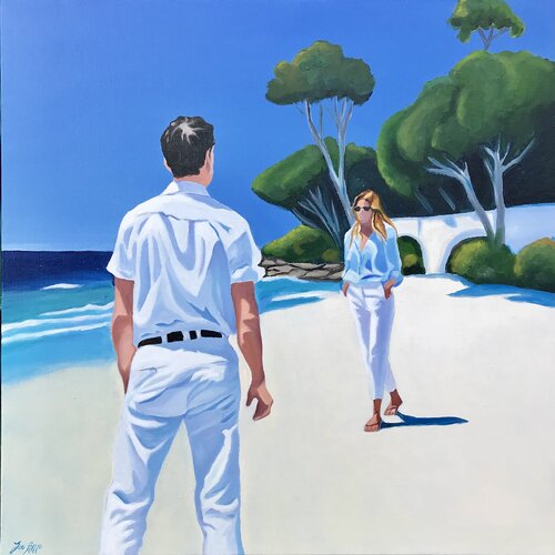 Et le bleu du ciel me confirmait que le temps s'était arrêté... by Joe AME, Painting for Sale on Singulart