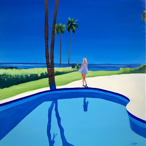 Blue swimmin' pool... by Joe AME, Painting for Sale on Singulart