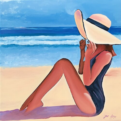 Sur la plage abandonnée... van Joe AME, Schilderij te koop op Singulart