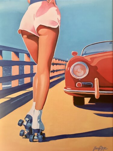 Balade en rollers... di Joe AME, Stampa in vendita su Singulart