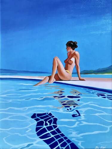 Kate Caremen at  Kerame, Ikaria Island... by Joe AME, Print for Sale on Singulart