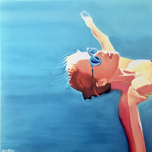 Blue sunglasses... by Joe AME, Print for Sale on Singulart