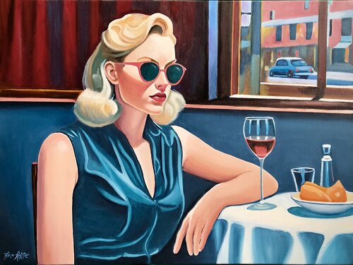 A glass of Malbec in Greenwich Village... Joe AME