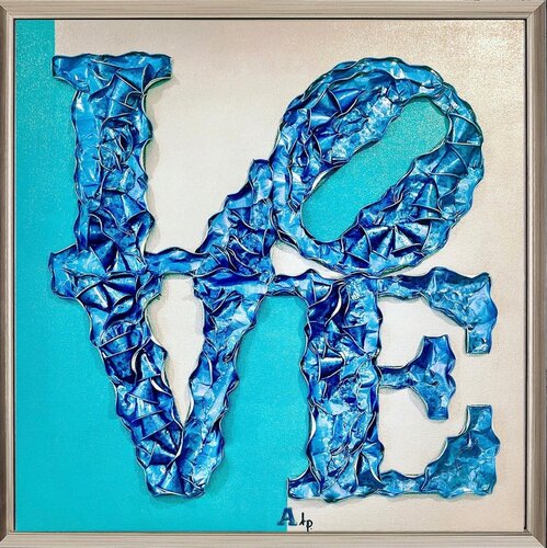 Electric-Blue LOVE by Annabel Perrigueur, Other Media for Sale on Singulart