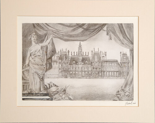 Elégance royale et mystère théâtrale von pascal niewiadomski, Zeichnungen kaufen auf Singulart