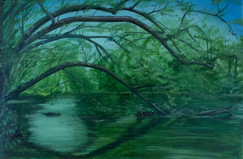 Whispers of the Serio River van Karina Kopteva, Schilderij te koop op Singulart