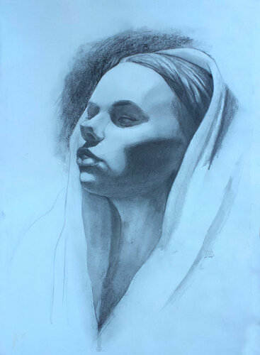 Veil of Light van Karina Kopteva, Tekening te koop op Singulart
