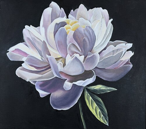 Moonlit Peony von Karina Kopteva, Malerei kaufen auf Singulart