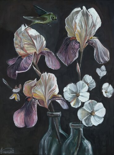 When Wings Touch Bloom von Karina Kopteva, Malerei kaufen auf Singulart