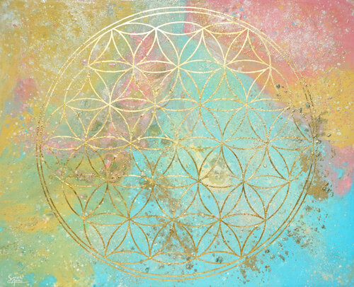 Flower of Life XII. de Sarah I. Avni, Pintura a la venta en Singulart