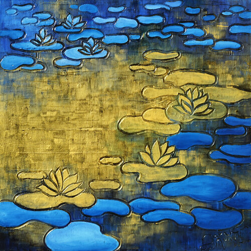 Water Lily X. van Sarah I. Avni, Schilderij te koop op Singulart