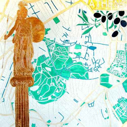 Athens I. van Sarah I. Avni, Schilderij te koop op Singulart