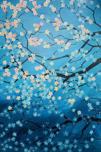 Cherry Blossom 3. van Sarah I. Avni, Schilderij te koop op Singulart