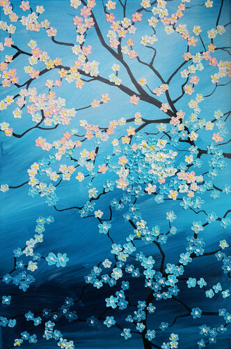 Cherry Blossom 2. van Sarah I. Avni, Schilderij te koop op Singulart