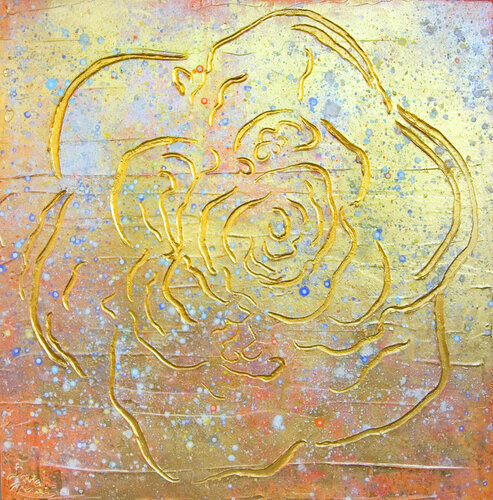 The Space Family Rose II. di Sarah I. Avni, Pittura in vendita su Singulart