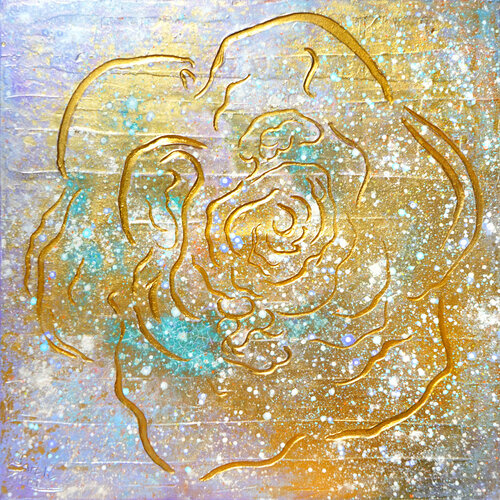 The Space Family Rose IV. di Sarah I. Avni, Pittura in vendita su Singulart