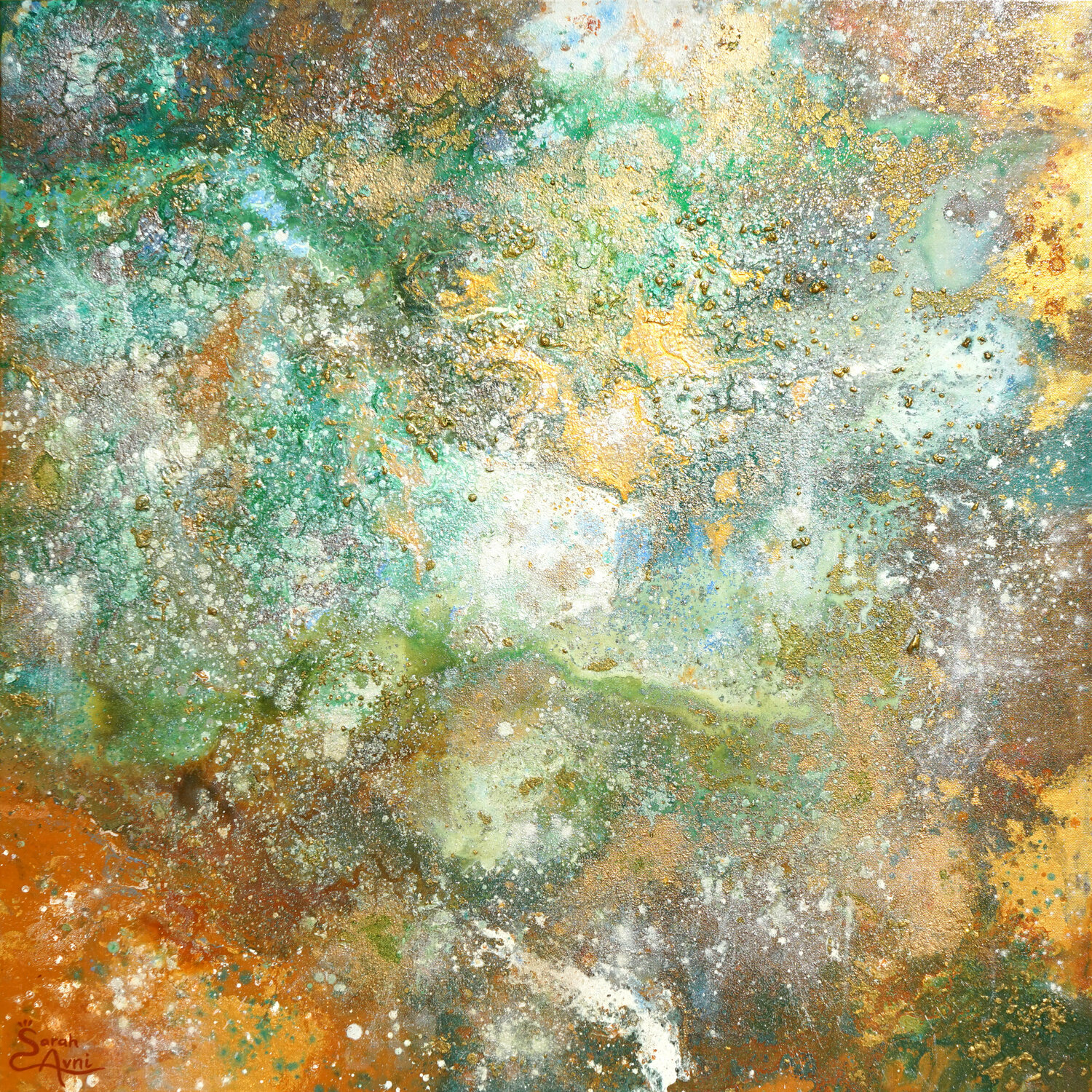 A Moment in All Dimensions XXXIII. Sarah I. Avni Originalgemälde zu verkaufen