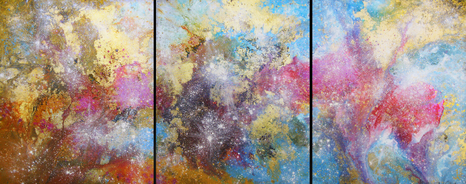 A Moment in All Dimensions XXIII. Sarah I. Avni Originalgemälde zu verkaufen