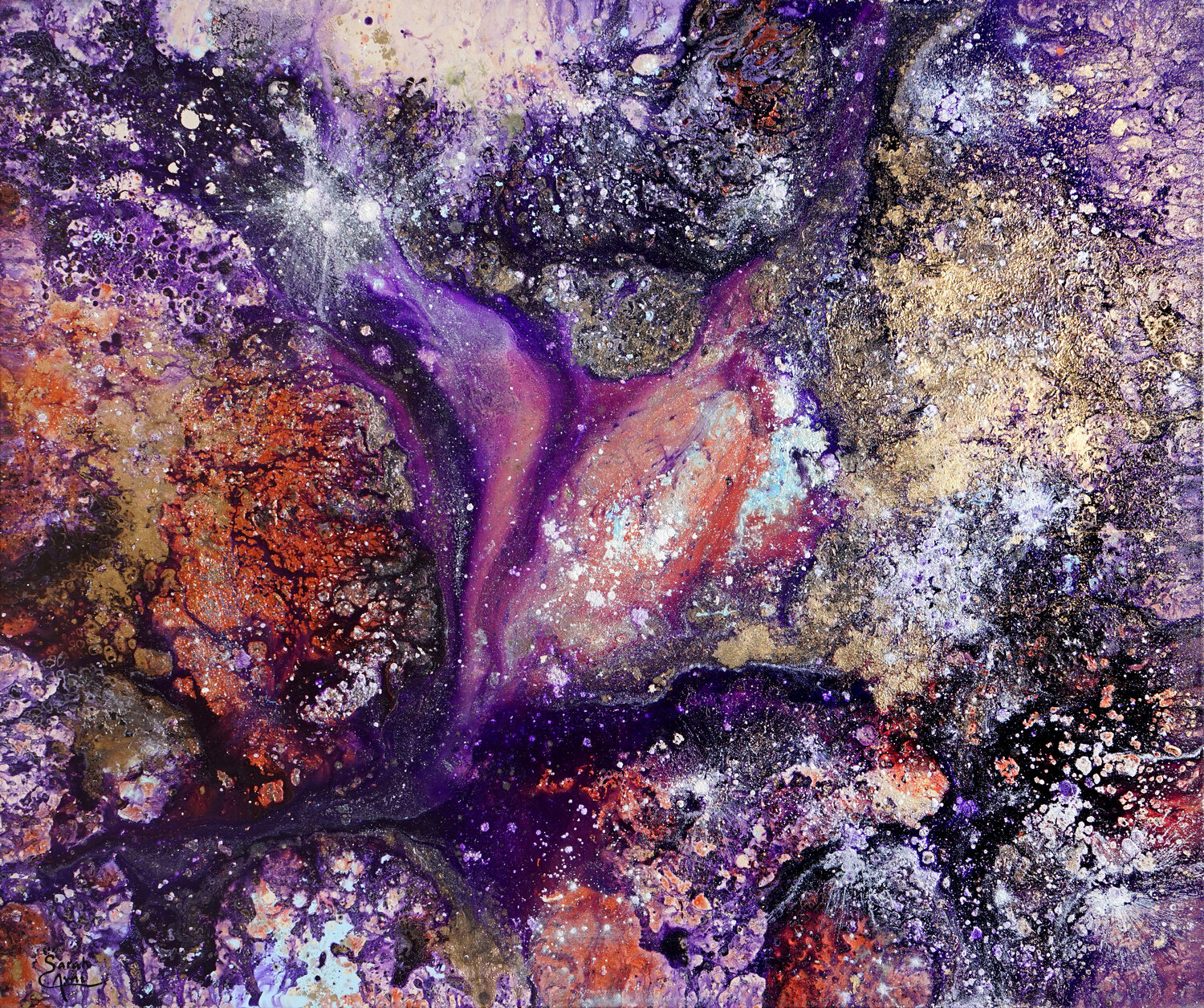 A Moment in All Dimensions XXII. Sarah I. Avni Originalgemälde zu verkaufen