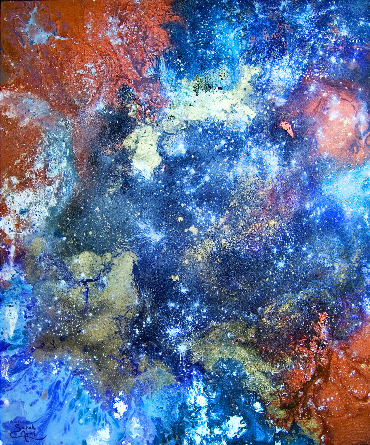 A Moment in All Dimensions XXI. Sarah I. Avni Originalgemälde zu verkaufen