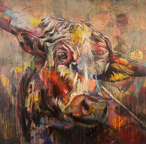 Mozart’s Cow by Daniel Heinz, Painting for Sale on Singulart