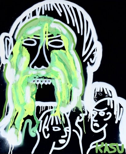 Wipe the slime of your face di Helena Kaschurow, Pittura in vendita su Singulart