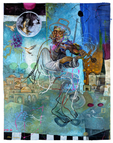 " VIOLINIST " von Natan Cooper, Malerei kaufen auf Singulart