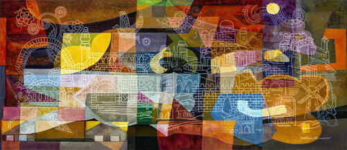 "Jerusalem Lines" van Natan Cooper, Schilderij te koop op Singulart