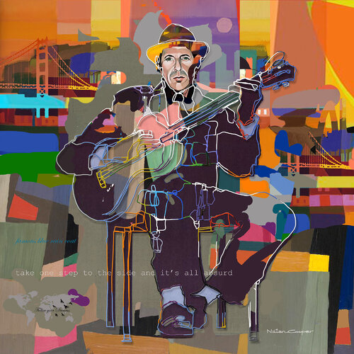 LEONARD COHEN von Natan Cooper, Druck kaufen auf Singulart