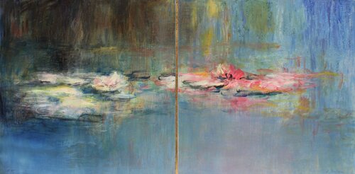 Adagio I, Diptych van Ernestine Tahedl, Schilderij te koop op Singulart