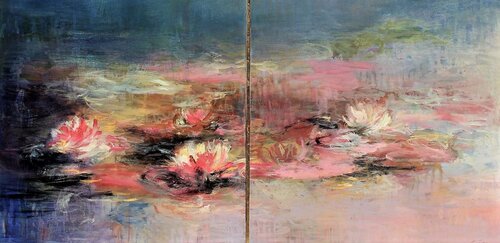 Adagio III, Diptych by Ernestine Tahedl, 油畫 for Sale on Singulart