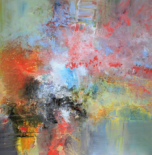 Ludwig van Beethoven, String Quartet No. 12 in E- flat major, Allegro van Ernestine Tahedl, Schilderij te koop op Singulart