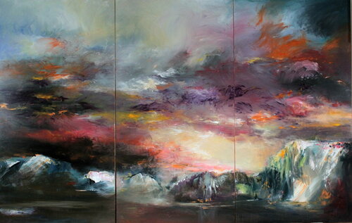 Energico, Triptych von Ernestine Tahedl, Malerei kaufen auf Singulart