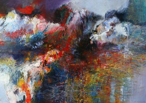 Landrefraction XIX di Ernestine Tahedl, Pittura in vendita su Singulart