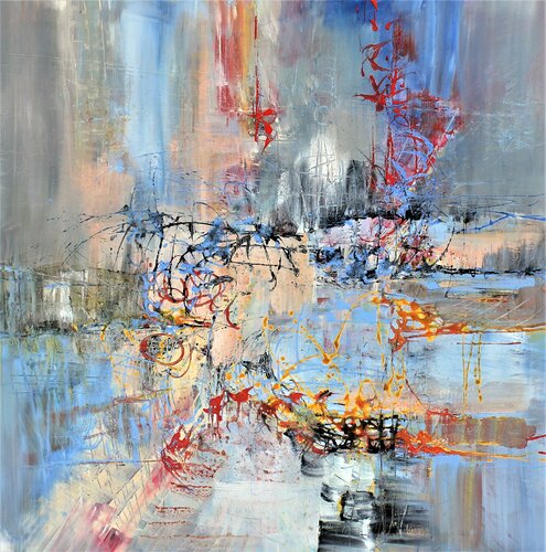 Johannes Brahms, String Quartet No. 2 in A-minor van Ernestine Tahedl, Schilderij te koop op Singulart