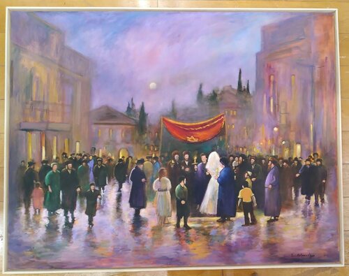 A Wedding on a Rainy Day van Zvi Malnovitzer, Schilderij te koop op Singulart
