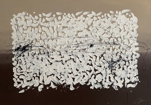 WHITE LEAVES de Christin Post, Pintura a la venta en Singulart