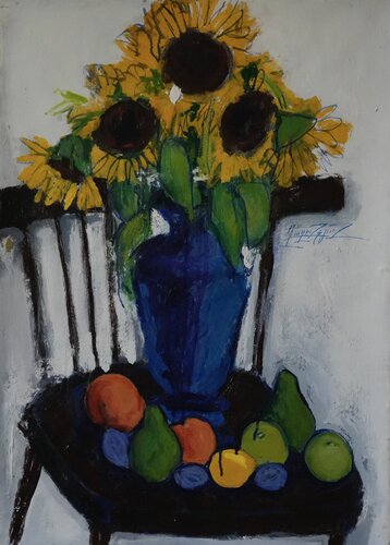 Sunflowers with fruits von Gayane Ghazanchyan, Malerei kaufen auf Singulart