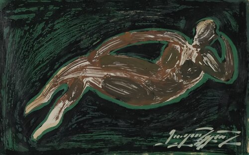 Green nudity von Gayane Ghazanchyan, Werk auf Papier kaufen auf Singulart