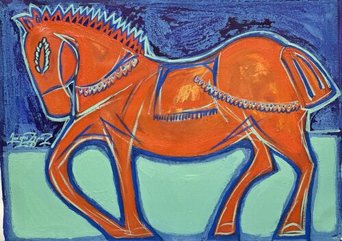 Fire horse de Gayane Ghazanchyan, Pintura a la venta en Singulart