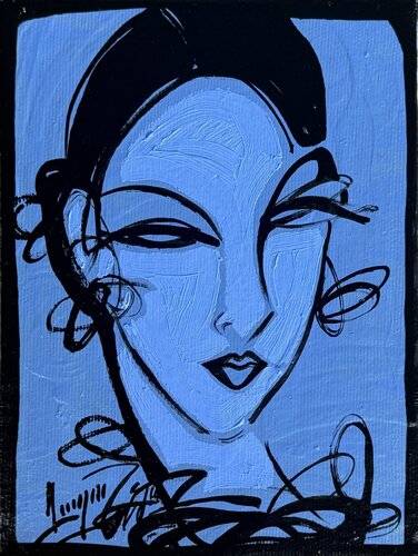Royal blue portrait de Gayane Ghazanchyan, Pintura a la venta en Singulart