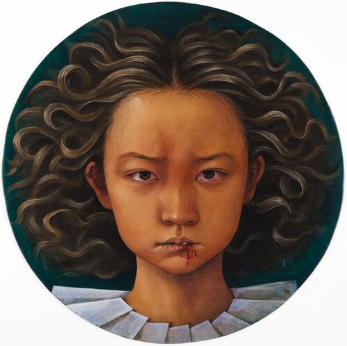 Biting lips von Kazune Shintaku, Malerei kaufen auf Singulart